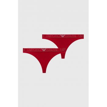 Emporio Armani Underwear tanga 2-pack culoarea rosu