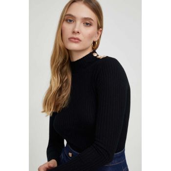 Answear Lab pulover culoarea negru, light, cu turtleneck