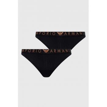 Emporio Armani Underwear chiloti brazilieni 2-pack culoarea negru