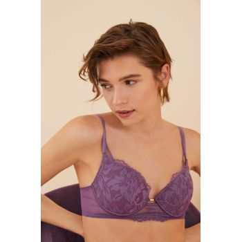 women'secret sutien SENSE 2 culoarea violet, dantela, neted, 7916321.320.322