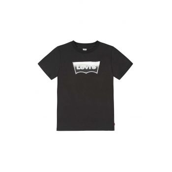 Levi's tricou copii culoarea negru, cu imprimeu