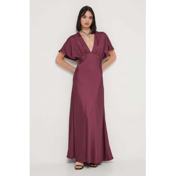 Abercrombie & Fitch rochie culoarea violet, maxi, evazati
