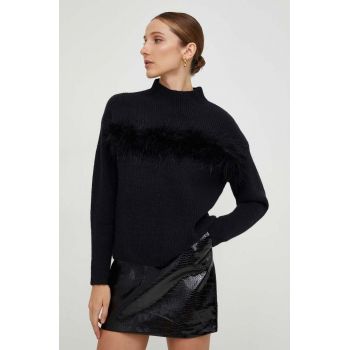 Answear Lab pulover de lana culoarea negru, călduros, cu turtleneck