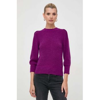 Marella pulover din amestec de lana femei, culoarea violet, light