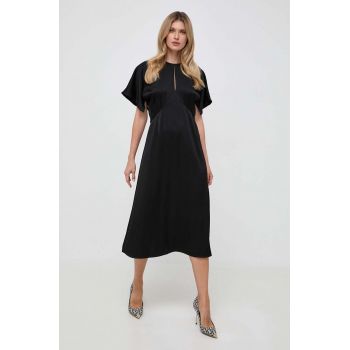 MICHAEL Michael Kors rochie culoarea negru, midi, evazati de firma originala