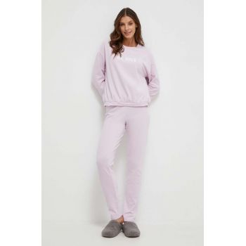 United Colors of Benetton pijama femei, culoarea roz ieftine