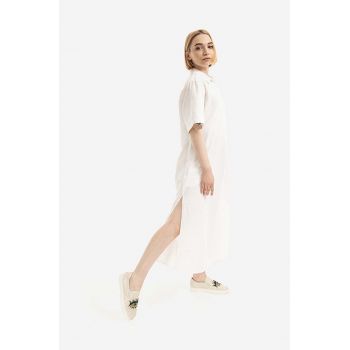 Wood Wood rochie din bumbac Audrey culoarea alb, midi, oversize 12211102.1172-OFFWHI