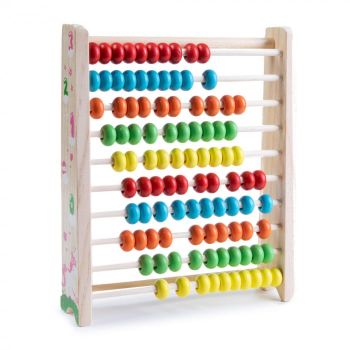 Abac din Lemn cu Bile Colorate Montessori