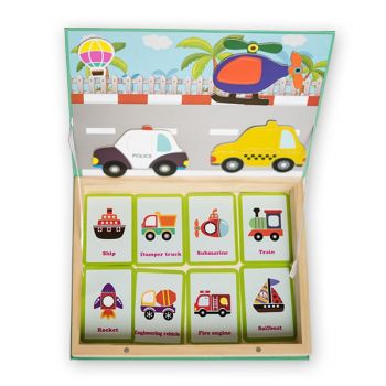 Carte Magnetica cu Carduri si Puzzle - Peisaj Urban Montessori - Nurio