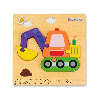 Puzzle 3D Excavator Montessori