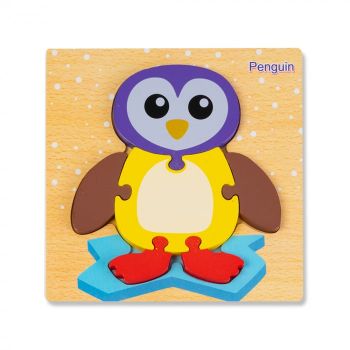 Puzzle 3D Pinguin Montessori