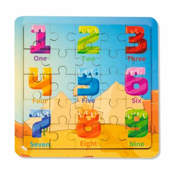 Puzzle din Lemn - Cifre Montessori
