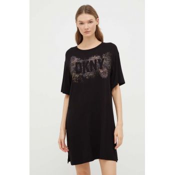 Dkny camasa de noapte femei, culoarea negru de firma originale