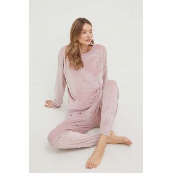 Dkny pijama culoarea roz de firma originale