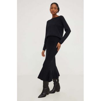 Answear Lab set - pulover și fustă culoarea negru de firma original