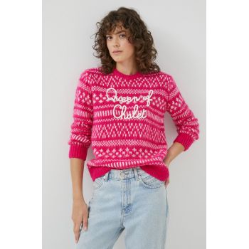 MC2 Saint Barth pulover din amestec de lana femei, culoarea roz