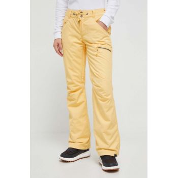 Roxy pantaloni Nadia culoarea galben