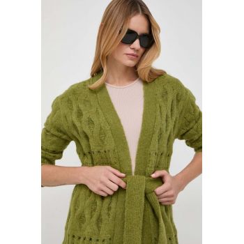 Silvian Heach cardigan din amestec de lana culoarea verde, călduros