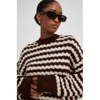 Answear Lab pulover femei, culoarea maro, călduros
