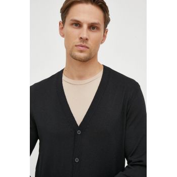BOSS cardigan din lana culoarea negru de firma original