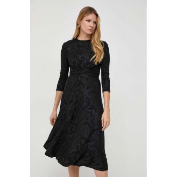 Nissa rochie culoarea negru, midi, evazati de firma originala