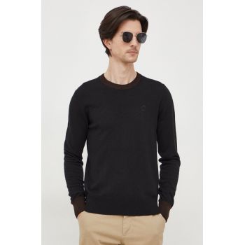 Trussardi pulover din amestec de lana barbati, culoarea negru, light