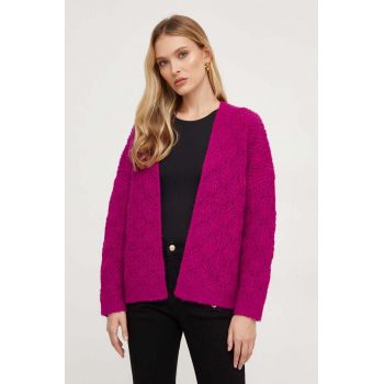 Answear Lab cardigan de lana culoarea roz, călduros