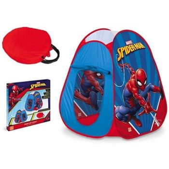 Cort De Joaca Pentru Copii Spider-Man 85 x 85 x 95cm 3ani+ Plastic Albastru/Rosu