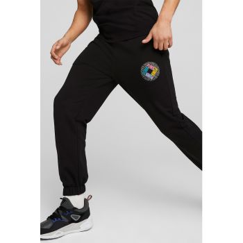 Pantaloni sport cu imprimeu logo SWxP