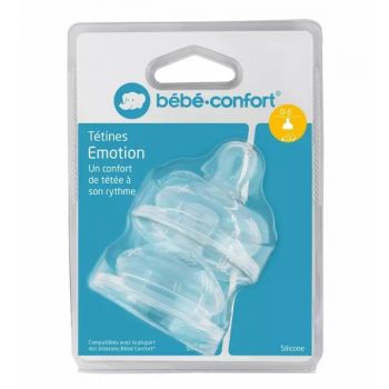 Set 2 tetine silicon Bebe Confort Emotion S0 0-6 luni