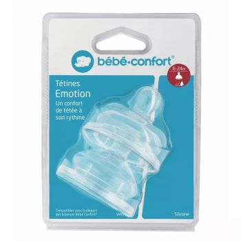 Set 2 tetine silicon Bebe Confort Emotion S3 6-24 luni