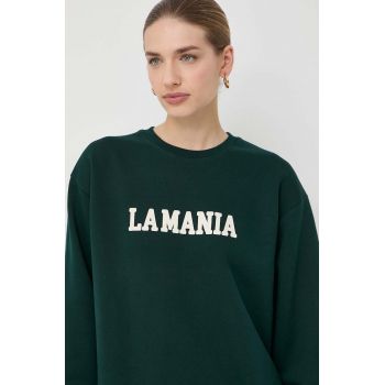 La Mania bluza femei, culoarea verde, cu imprimeu