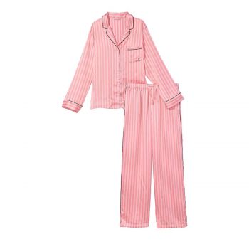 Satin Long Pajama Set L