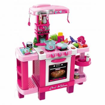 Bucatarie de jucarie Kids Chef cu accesorii, roz (CULOARE: roz, TIP PRODUS: Jucarii)
