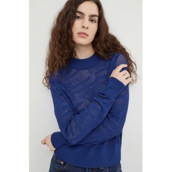 G-Star Raw pulover femei, culoarea albastru marin, light