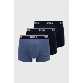 BOSS boxeri 3-pack bărbați, culoarea bleumarin 50508985