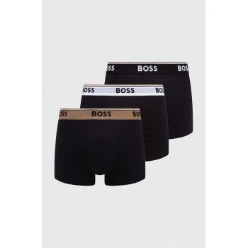 BOSS boxeri 3-pack bărbați, culoarea negru 50508985