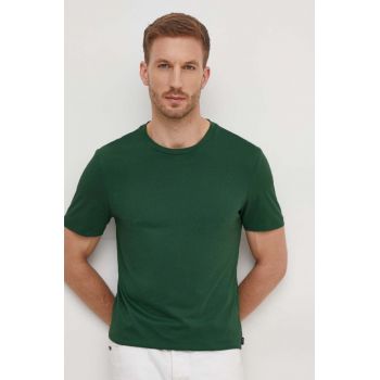 BOSS tricou din bumbac bărbați, culoarea verde, uni 50468395