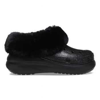 Pantofi Crocs Classic Furever Crush Glitter Shoe Negru - Black
