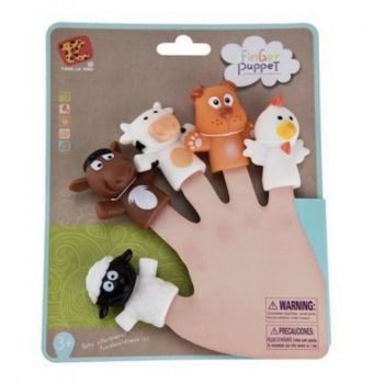 Set 5 figurine Mascote pentru degete, Finger Puppet Animale Domestice