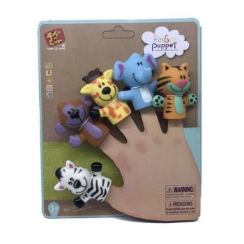 Set 5 figurine Mascote pentru degete, Finger Puppet Animale Salbatice