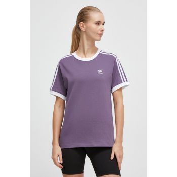 adidas Originals tricou din bumbac femei, culoarea violet