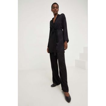 Answear Lab compleu femei, culoarea negru de firma original