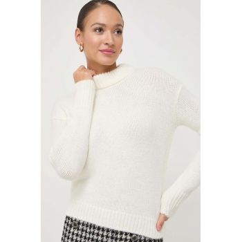Morgan pulover din amestec de lana femei, culoarea bej, cu turtleneck