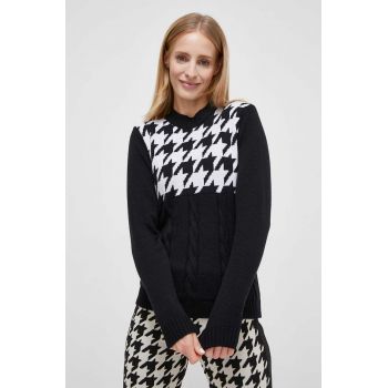 Newland pulover de lana femei, culoarea negru