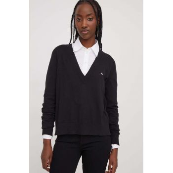 Tommy Jeans pulover femei, culoarea negru, light DW0DW17251