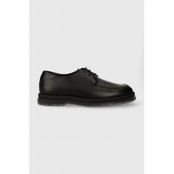 HUGO pantofi de piele Chaol barbati, culoarea negru, 50512805