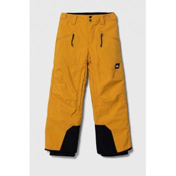 Quiksilver pantaloni copii culoarea galben