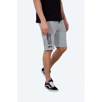 Alpha Industries pantaloni scurți Basic bărbați, culoarea gri 116364.17-grey