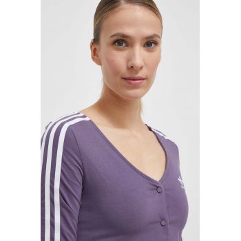 adidas Originals longsleeve femei, culoarea violet